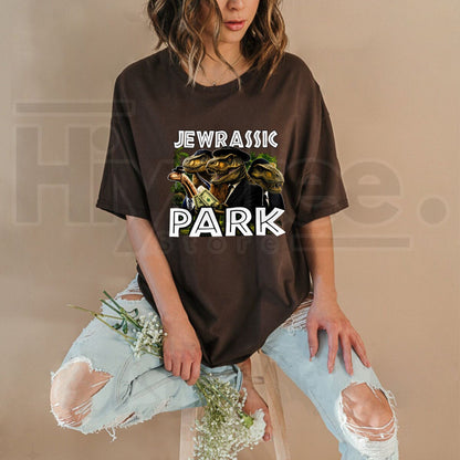 Jewrassic Park Funny Graphic T-Shirt