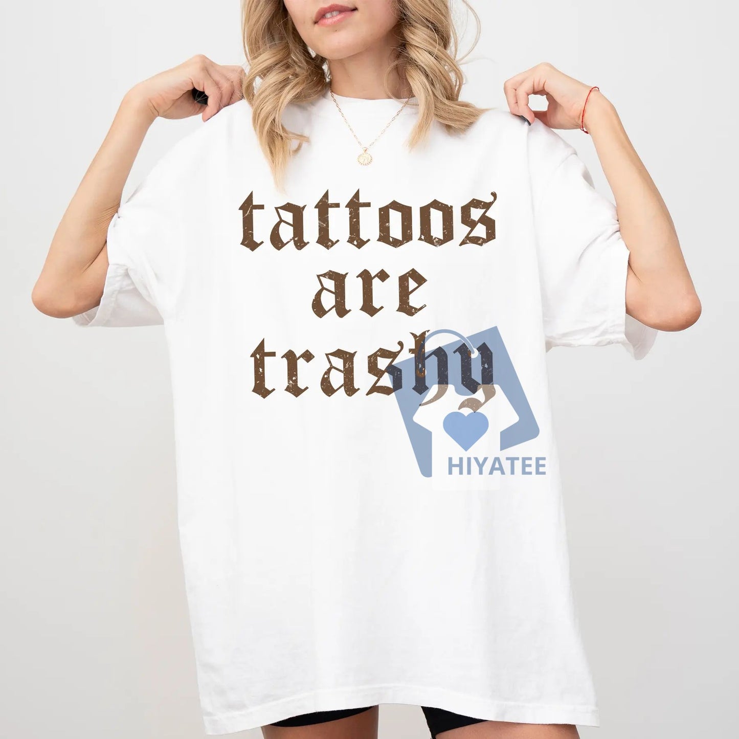 Tattoos Are Trashy Retro Graphic Tee – Funny Tattoo Lover Gift Shirt