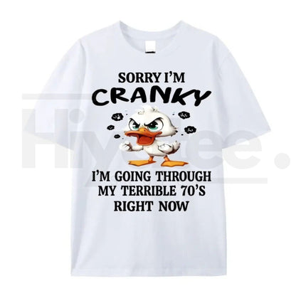Funny 70s Duck Graphic Tee – Cute Retro Aesthetic 100% Cotton Unisex Shirt