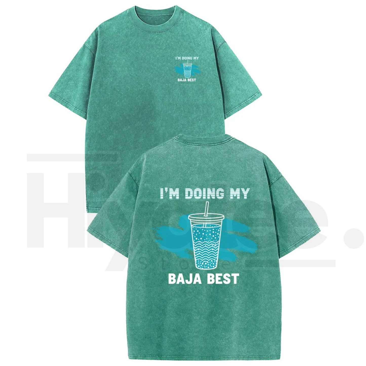 Holafish "Doing My Best" Drink T-Shirt – Premium Washed Vintage Casual Tee
