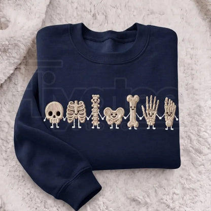 Radiology Tech Skeleton Embroidered Sweatshirt – Cute X-Ray Tech Crewneck & Rad Tech Gift