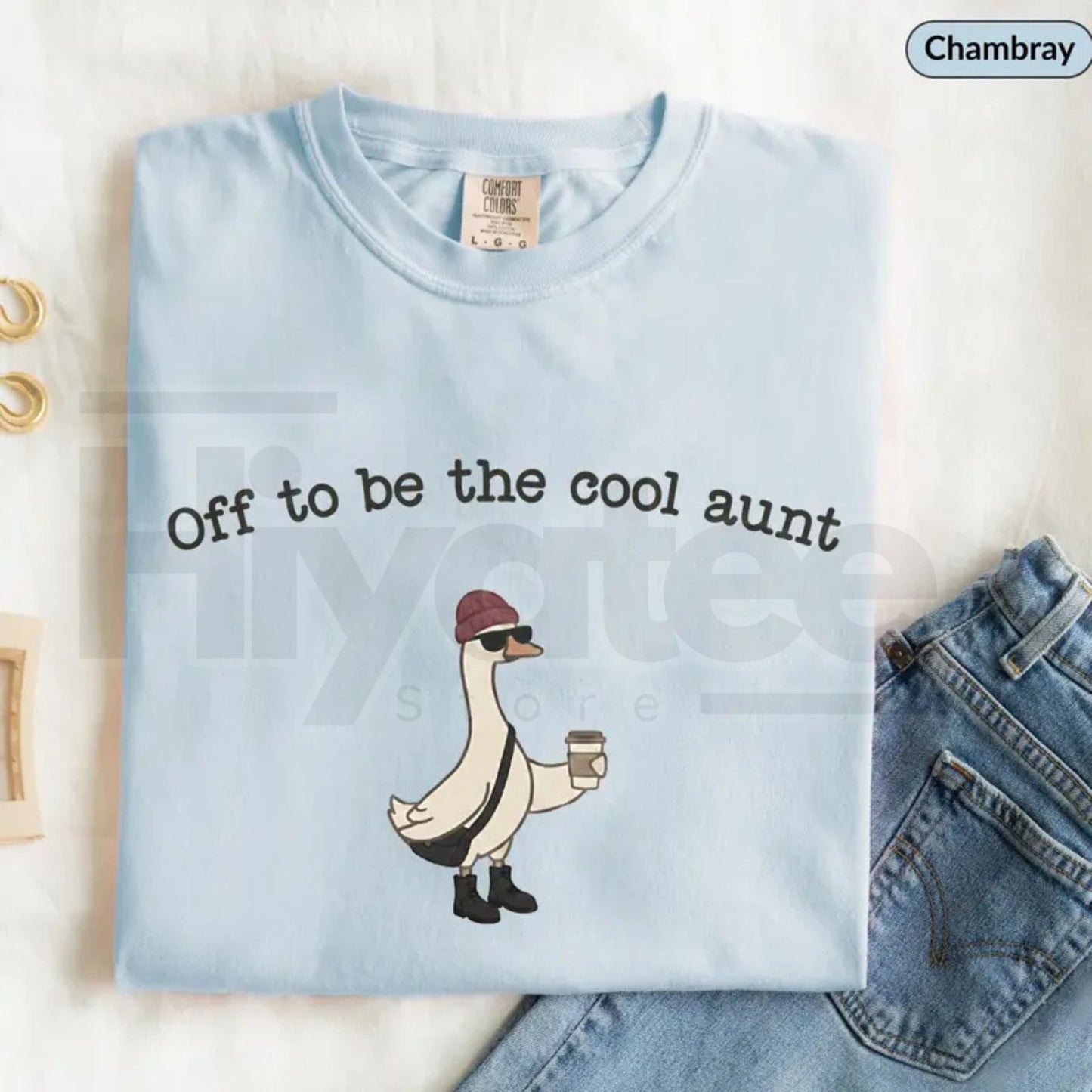 Comfort Colors® Auntie Silly Goose Shirt – Cool Aunt Club Pregnancy Announcement Tee