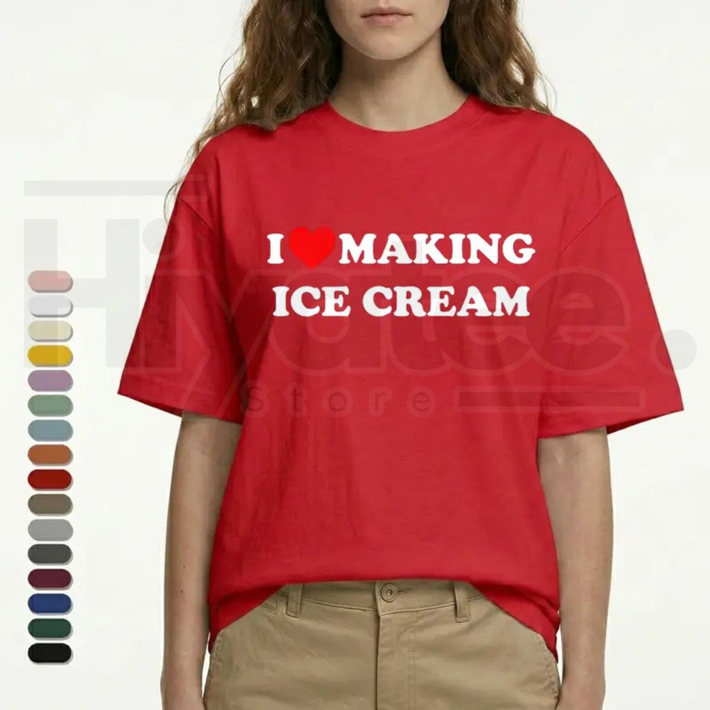 I’m Ice and I Love Making Ice Cream T-Shirt – Funny Couple Graphic Tee, Sarcastic Streetwear for Men
