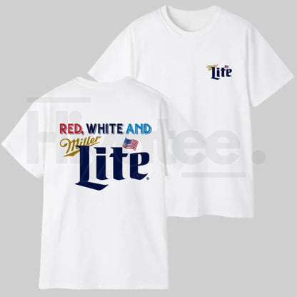 Red White And Lite T-Shirt – Colorful 4th of July America Graphic Tee