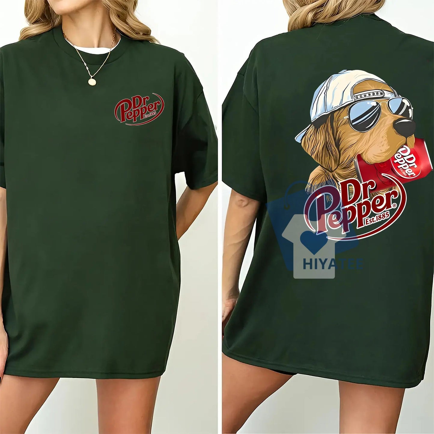 Dr Pepper Golden Dog – Vintage 2-Sided Soda Graphic T-Shirt