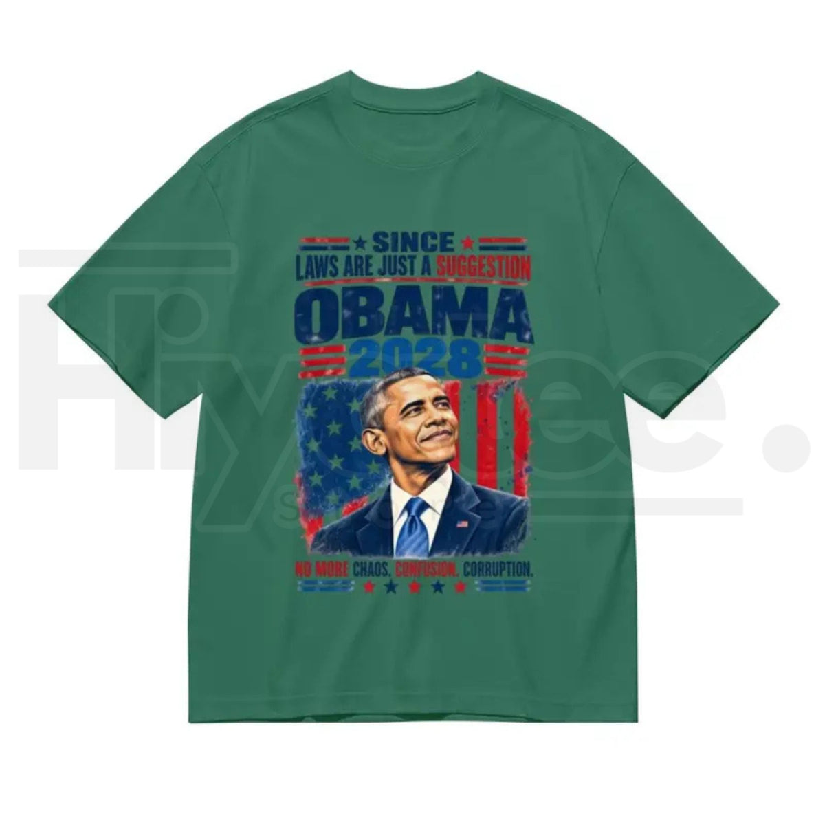 Obama 2028 Typography T-Shirt