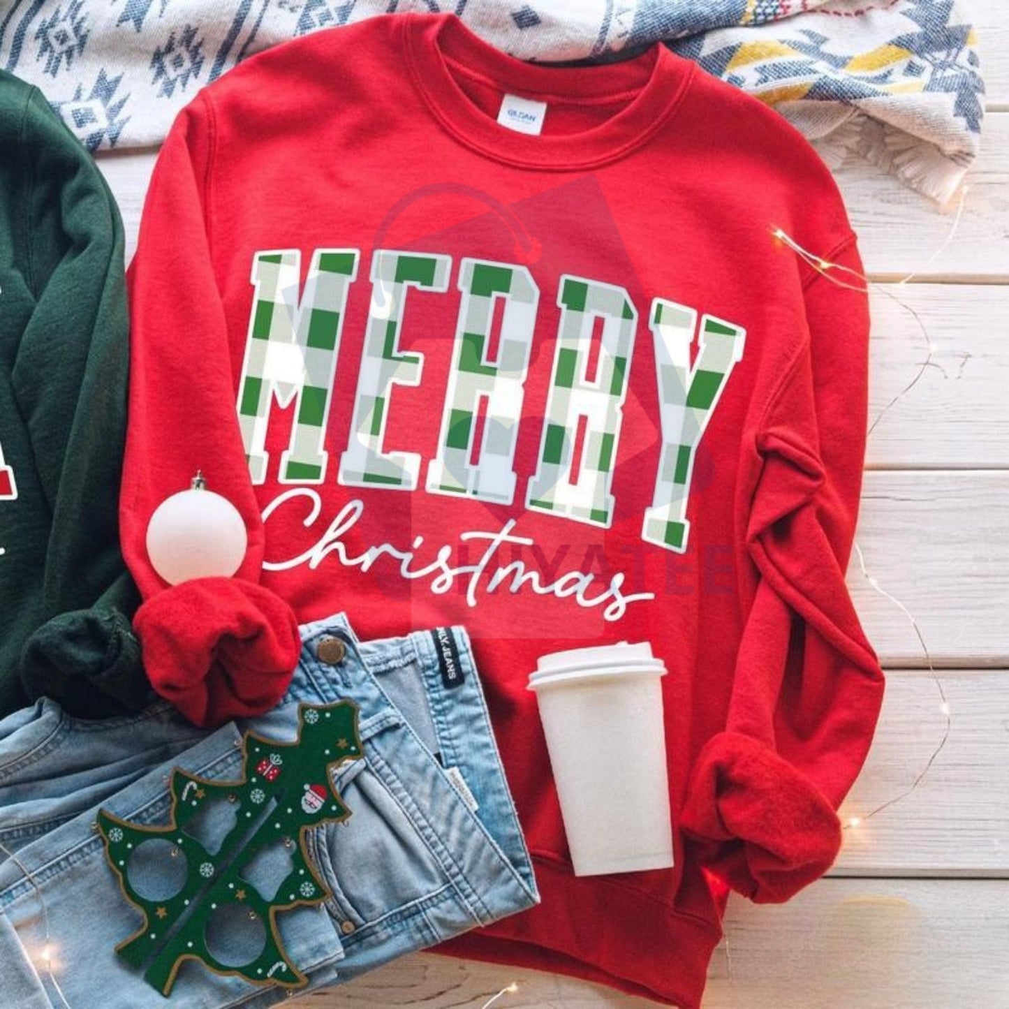 Merry Christmas Sweatshirt: Buffalo Plaid Sweater, Christmas Family Crewneck, Woman Xmas Shirt, Cute Winter Holiday Gift Idea