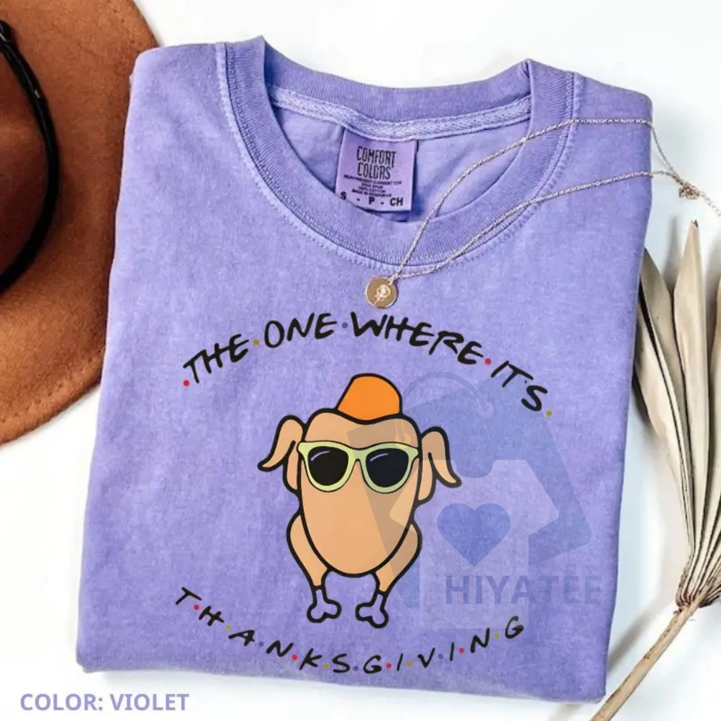 Comfort Colors "The One Where It's Thanksgiving" Shirt – Friends TV Show Turkey Day Tee, Funny Thanksgiving Gift for Women