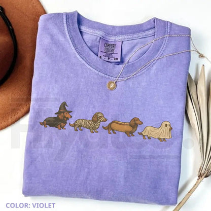 Comfort Colors Halloween Wiener Dog Dachshund Costume T-Shirt