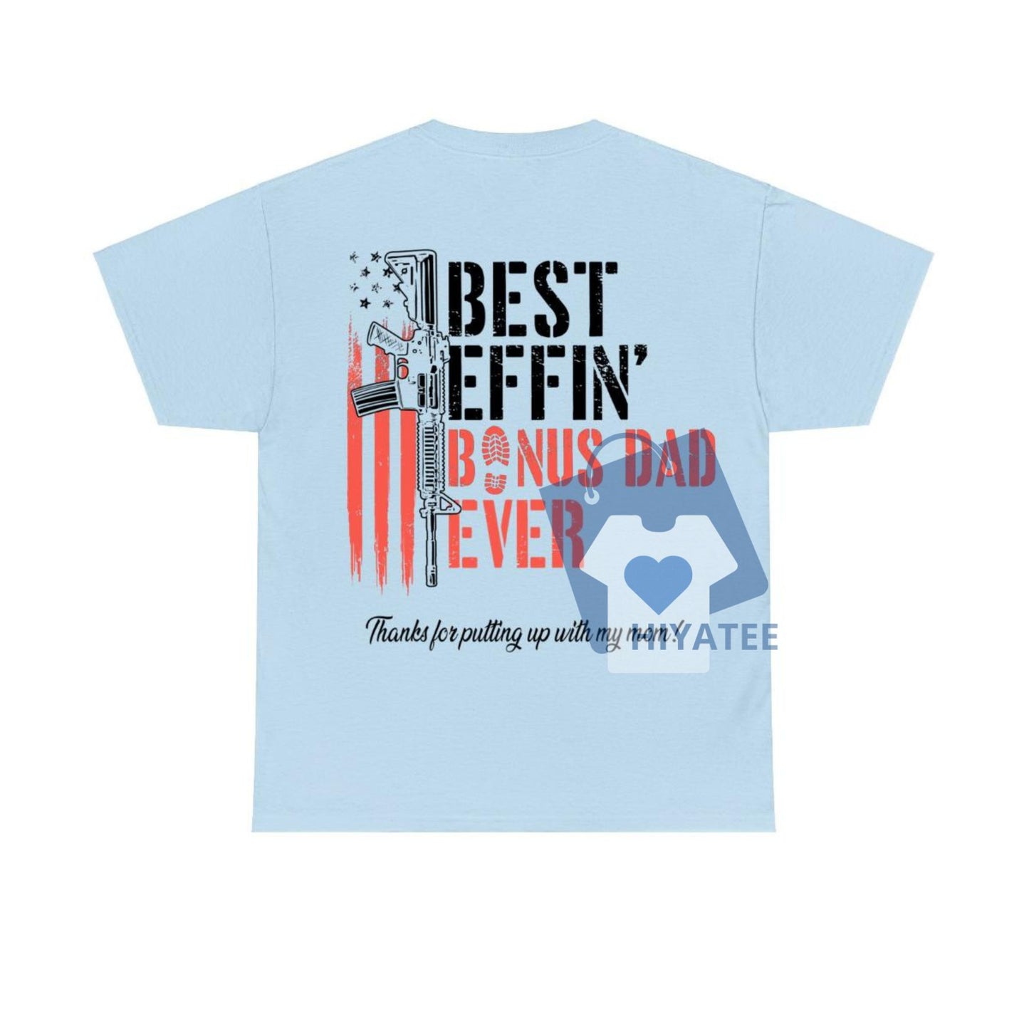Effin’ Bonus Dad Ever T-Shirt – Funny Vintage Stepdad Tee for Father’s Day