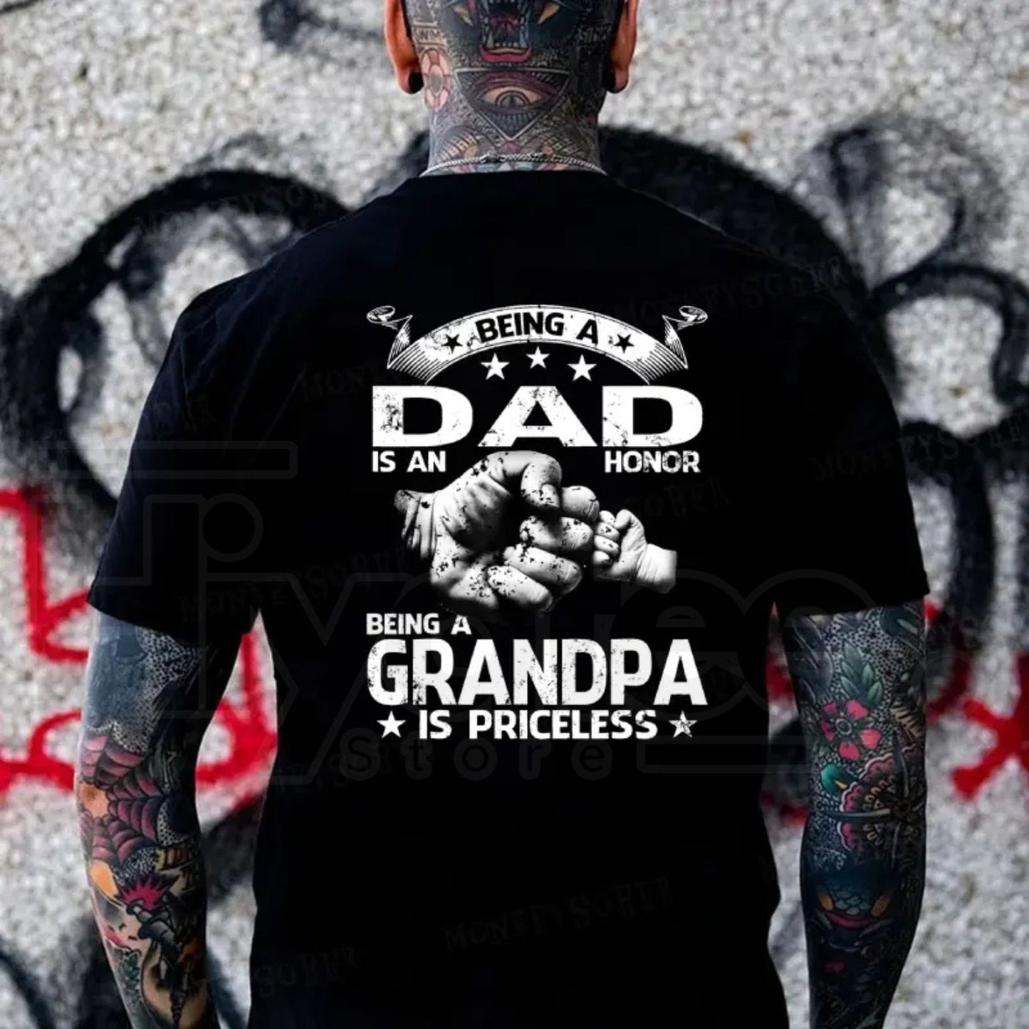 Being A Dad Is An Honor Being Grandpa Is Priceless T-Shirt – Pure Cotton Graphic Tee