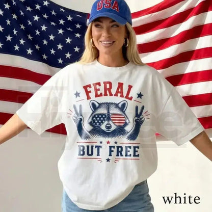 Comfort Colors USA 250th Birthday Patriotic Freedom Raccoon T-Shirt – Americana Independence Day Summer Style Gift Tee