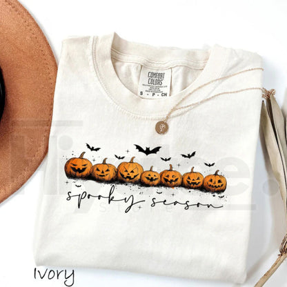 Comfort Colors Spooky Season Pumpkins Halloween Ghost Pumpkin Bat Shirt