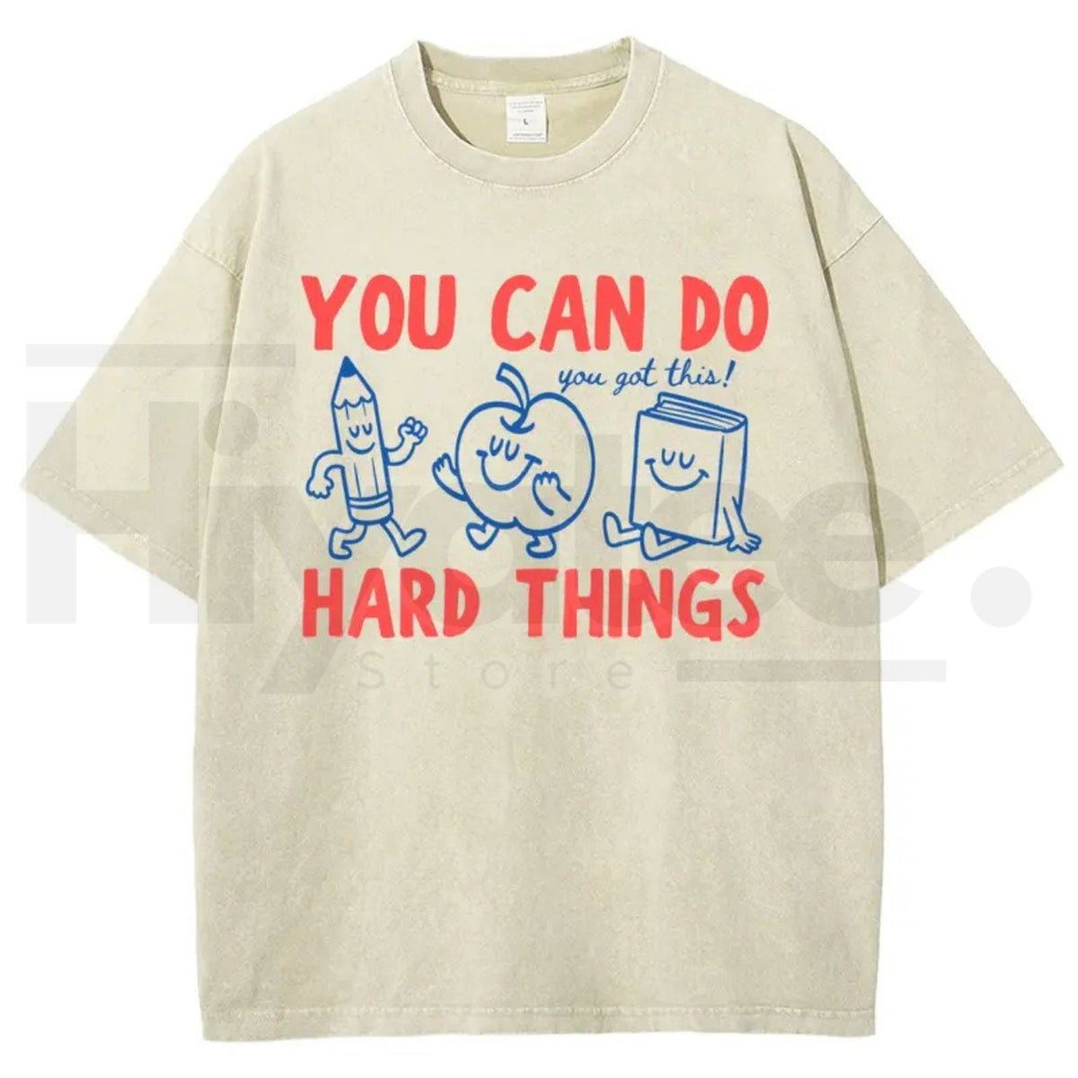 'You Can Do Hard Things' Cute Retro Doodles Motivational Teacher Tee – Uplifting Back To School Cotton Shirt