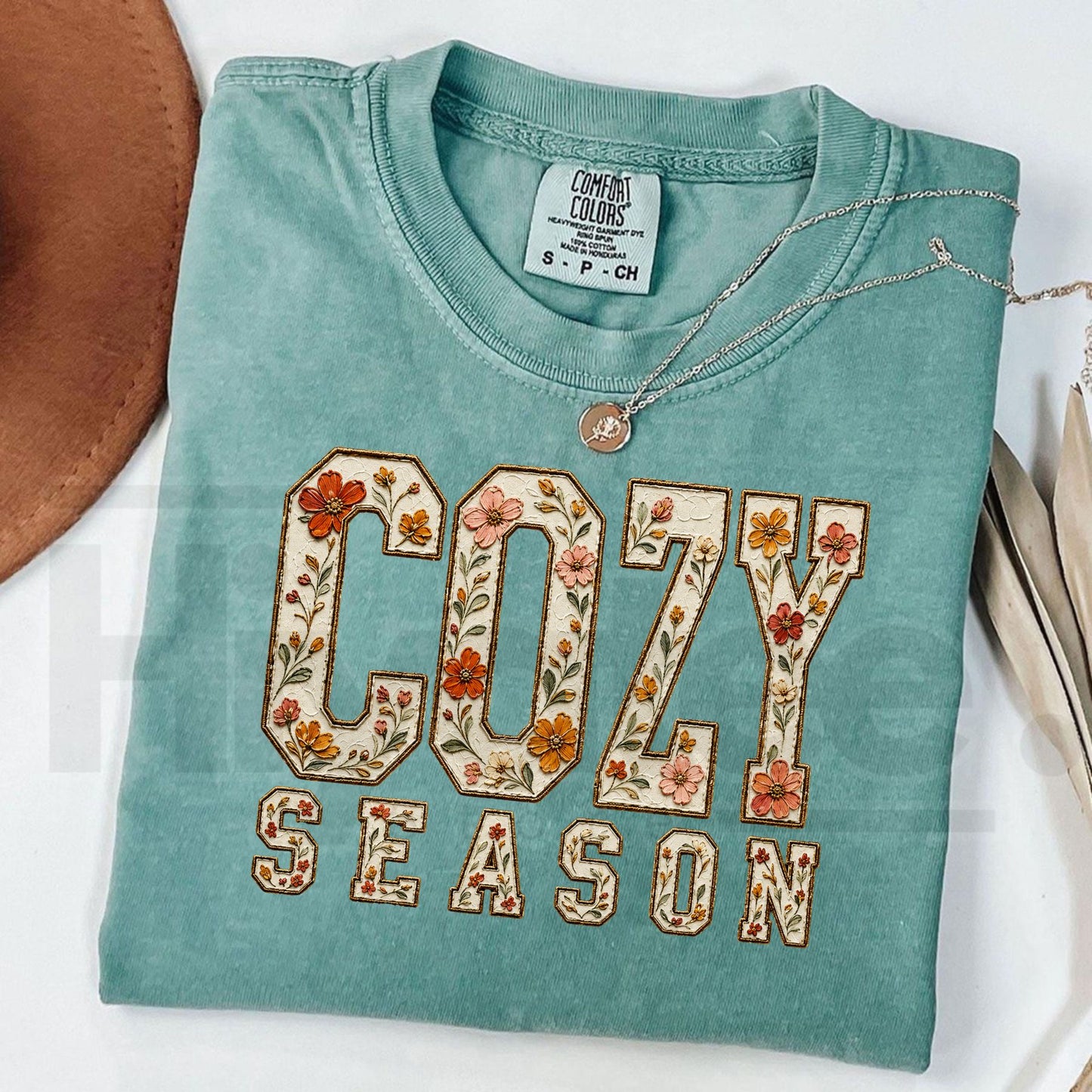 Floral Cozy Season Comfort Colors Shirt Trendy Fall Tee Gift for Her