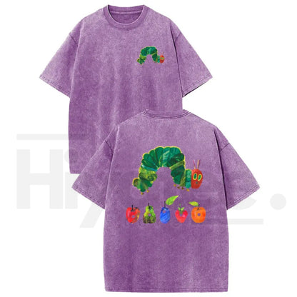 Holafish "The Very Hungry Caterpillar" Vintage Washed T-Shirt – Double-Sided Heavyweight Graphic Tee