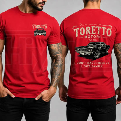 Toretto Motors Vintage Racing T-Shirt – Muscle Car Street Racing Graphic Tee