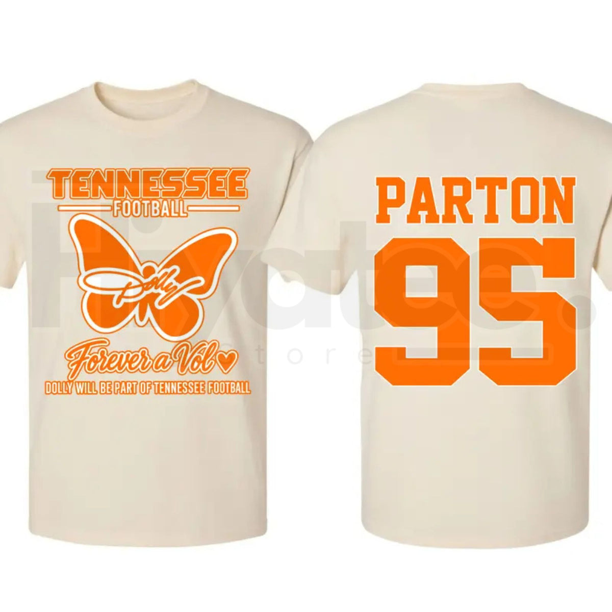 Dolly Parton Tennessee 95 T-Shirt – Country Music Football Orange & White Graphic Tee