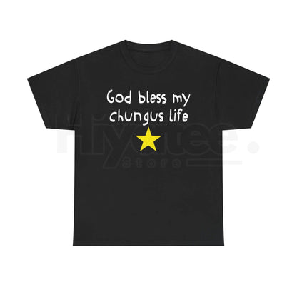 "God Bless My Chungus Life" Funny Meme T-Shirt – 100% Cotton Graphic Tee