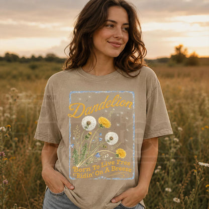 Comfort Colors Dandelion Shirt Country Music Graphic Tee Dandelion Lover Gift