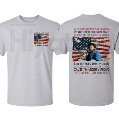 "Ragged Old Flag" – Johnny Cash Legend of Country Music Patriotic Top