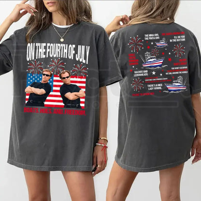 Boats Hoes and Freedom Parody Shirt – Step Brothers Brand On The Fourth Of July T-Shirt, Funny Patriotic Meme Tee