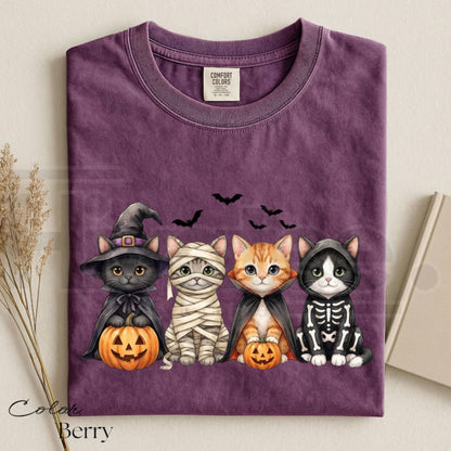 Comfort Colors Halloween Cat Pumpkin Spooky Graphic Tee