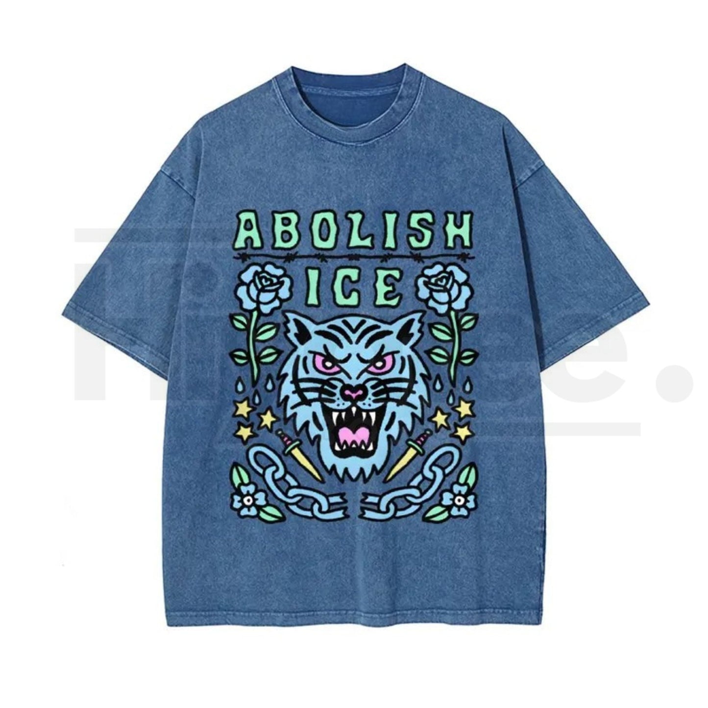 Statement Graphic Vintage Washed T-Shirt – Bold Satirical Cotton Unisex Tee