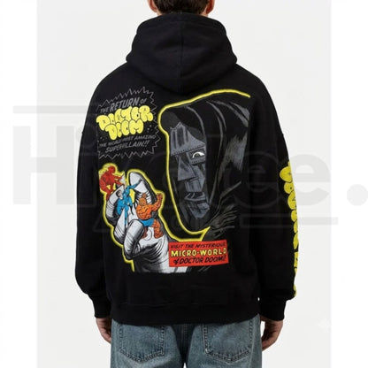 73Studio Marvel Fantastic Four Doctor Doom Villain Premium Hoodie – Vintage Comic Graphic Pullover