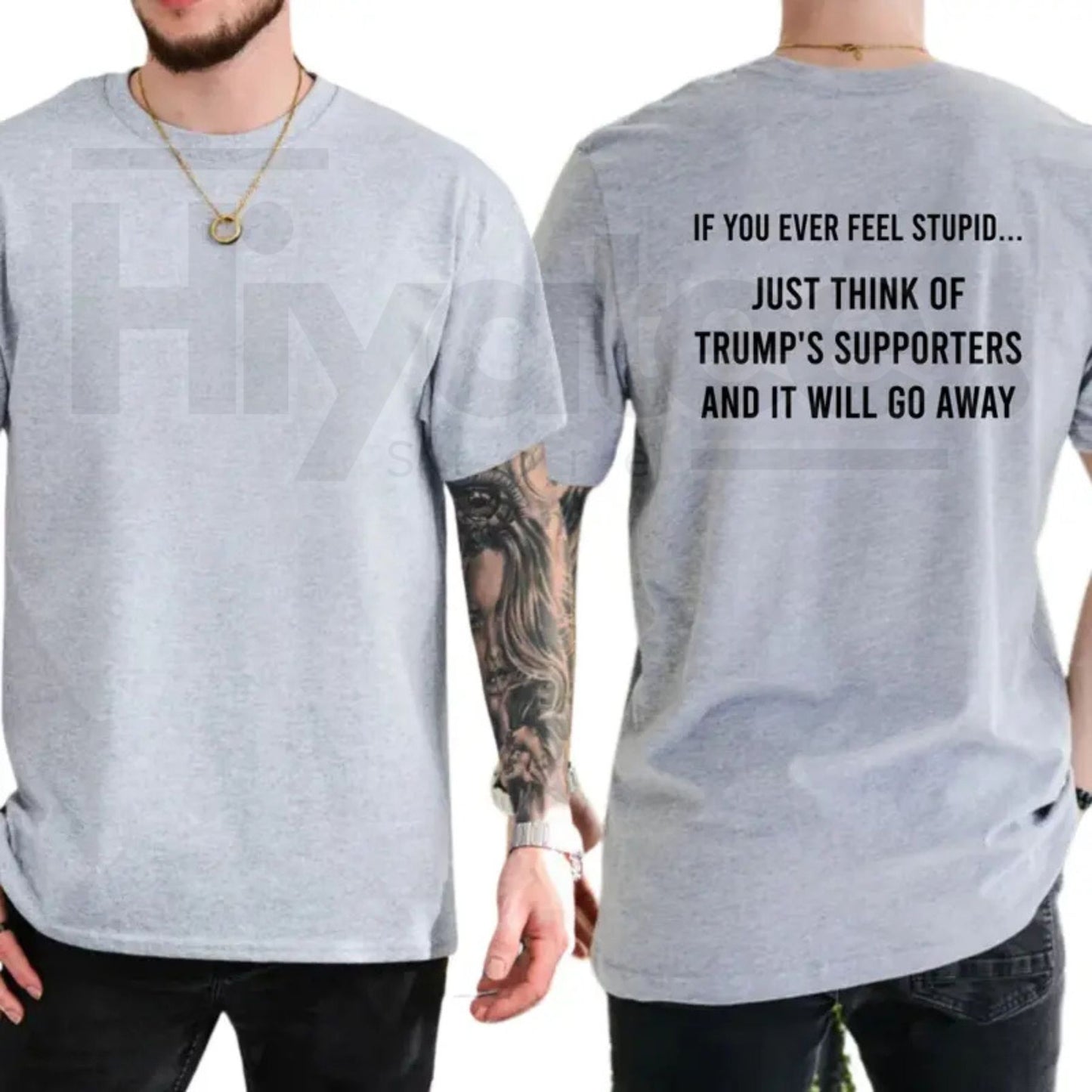 "Think Of Trump's Supporters" – Funny Sarcastic Liberal Graphic Top