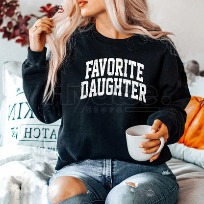 Favorite Daughter Sweatshirt: Awesome Daughter Vintage Crewneck - Funny Gift for Her