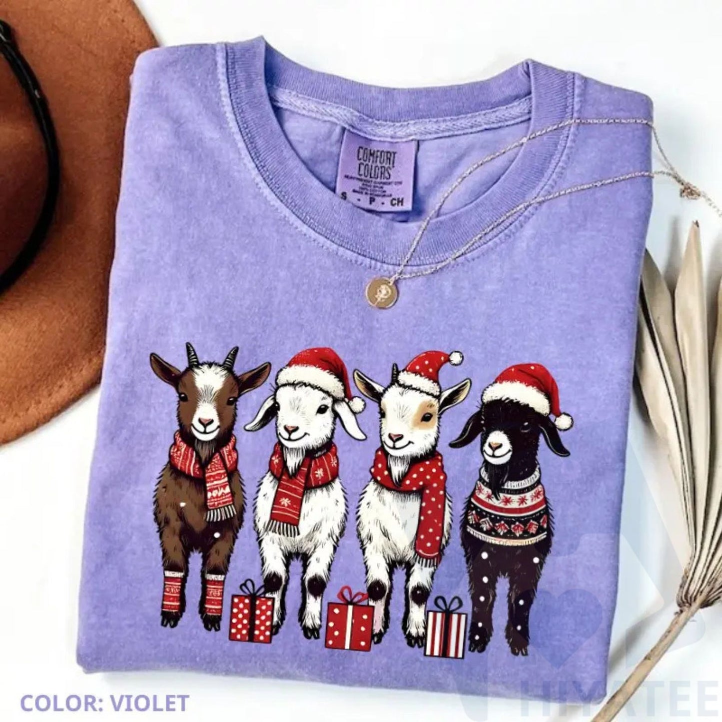 Comfort Colors Christmas Goat T-Shirt