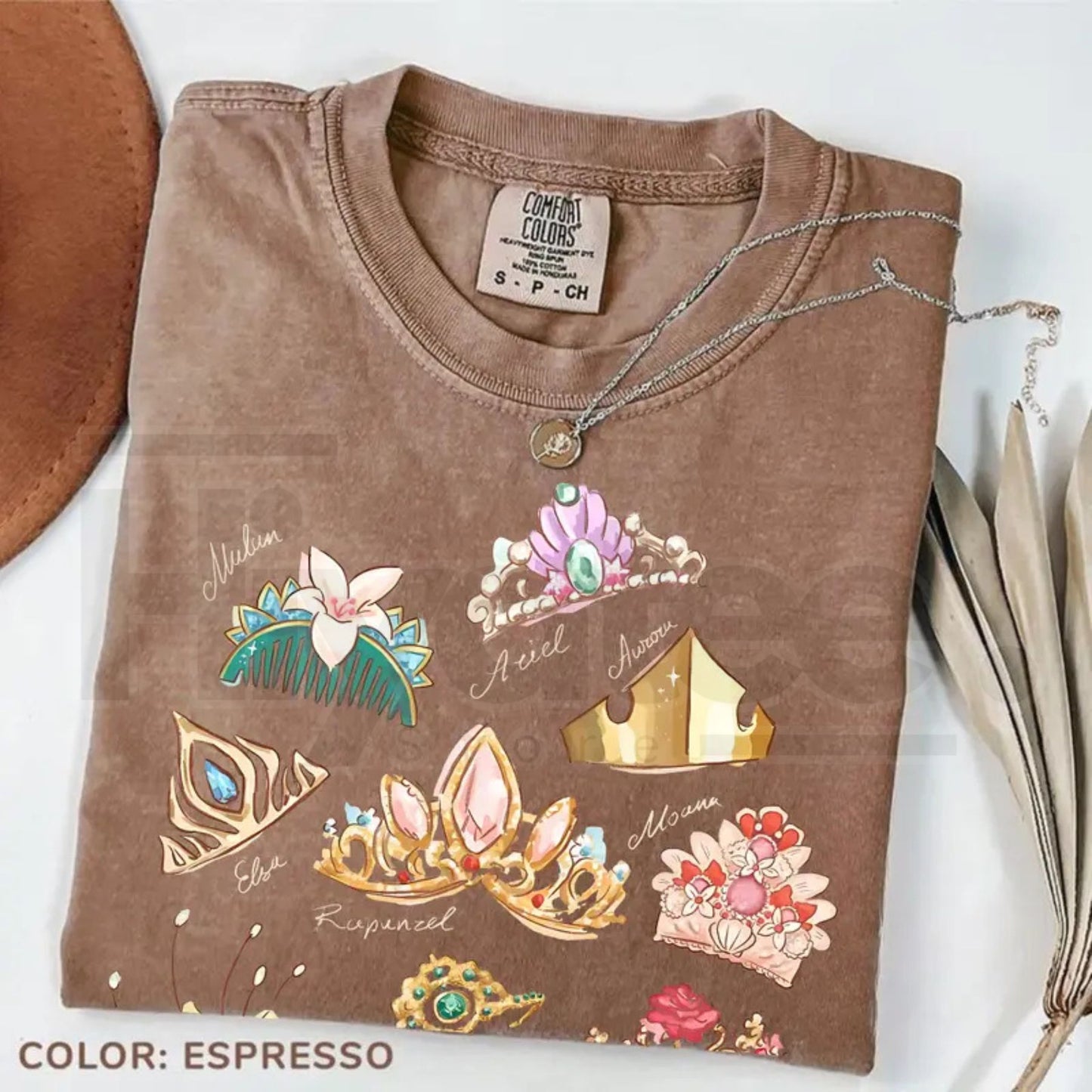Comfort Colors® Princess Crown T-Shirt – Retro Girl Trip Tee & Vintage Fairytale Aesthetic Matching Outfit