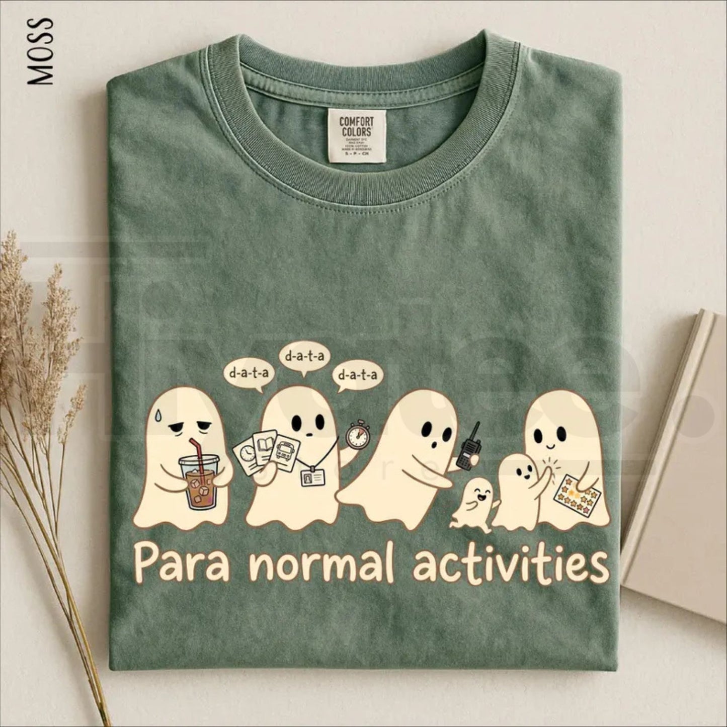 Para Normal Activities Shirt Funny Ghost Paraprofessional Teacher Halloween Tee