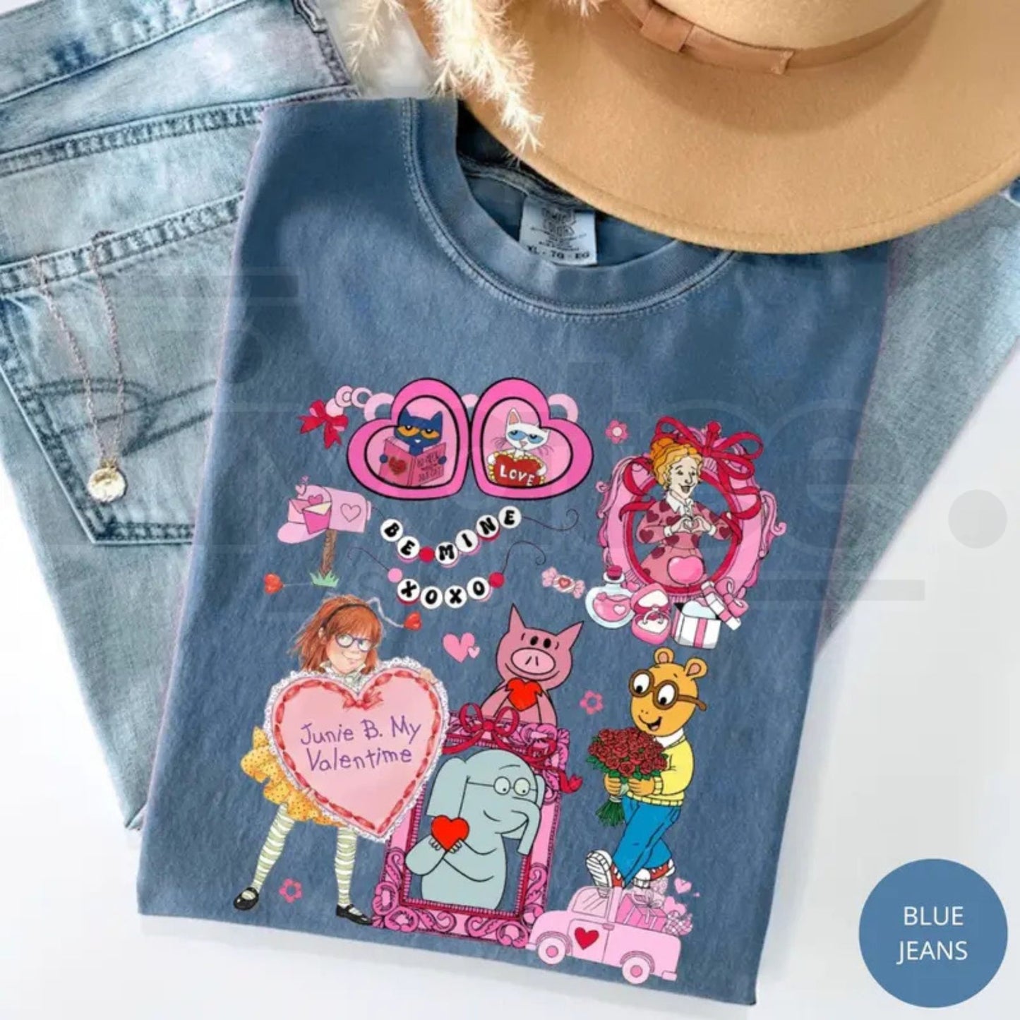 Comfort Colors® Coquette Bow Children’s Book Valentine Shirt – Junie B. Teacher Tee, Library Book Club School Top