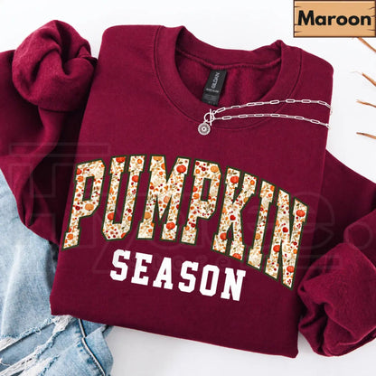 Pumpkin Season Sweatshirt – Cute Autumn Pumpkin Patch Graphic Crewneck