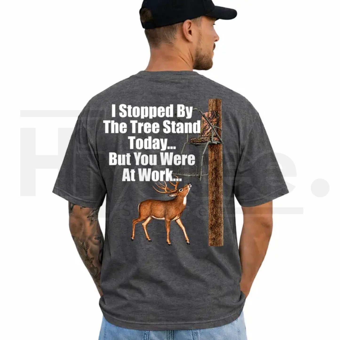 I Stopped By The Tree Stand Deer Hunting T-Shirt – Funny Hunter Graphic Tee