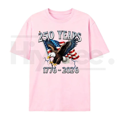 "250 Years of Liberty" – 1776-2026 Eagle & USA Flag Graphic Top