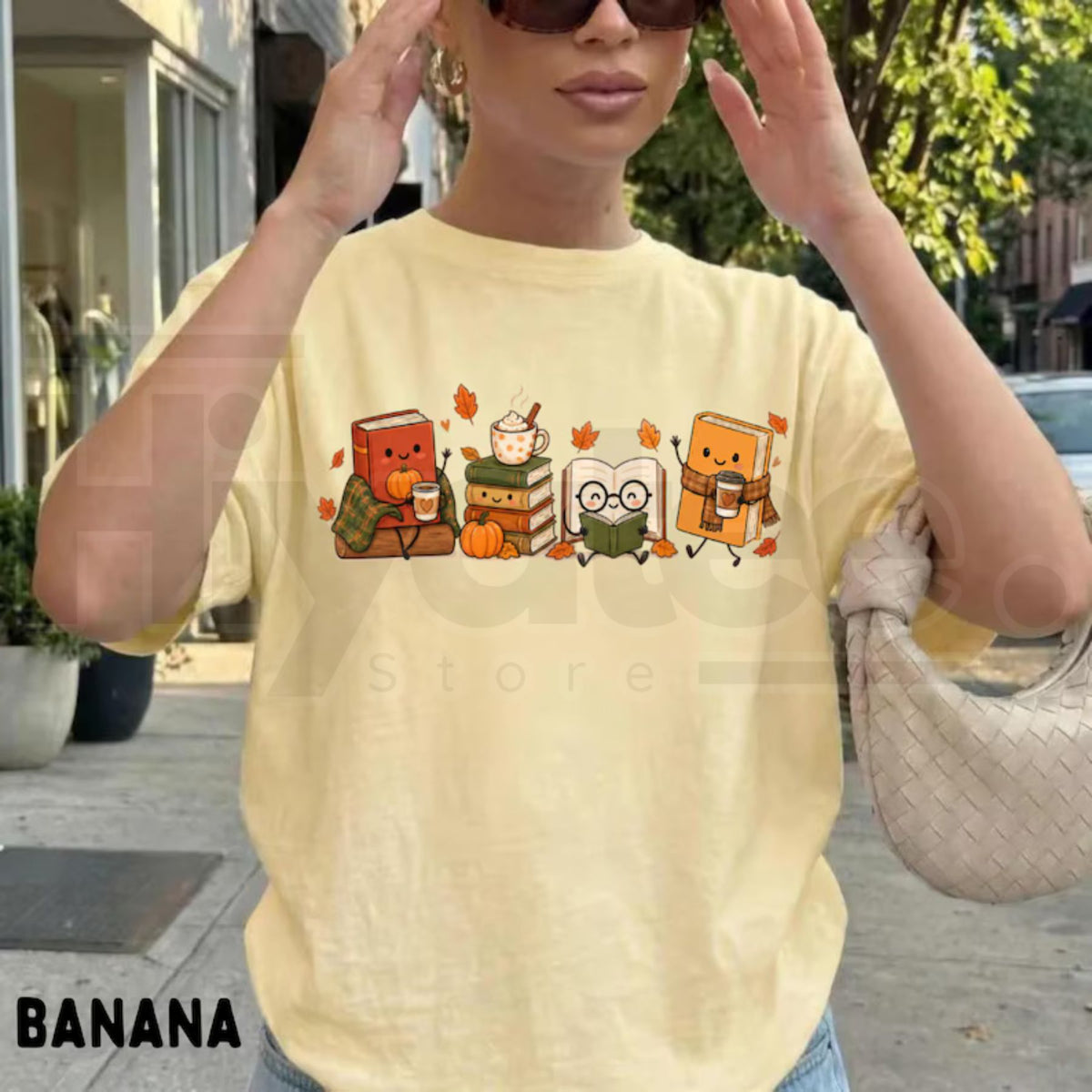 Cozy Book Lover T-Shirt Autumn Reading Coffee Pumpkin Tee