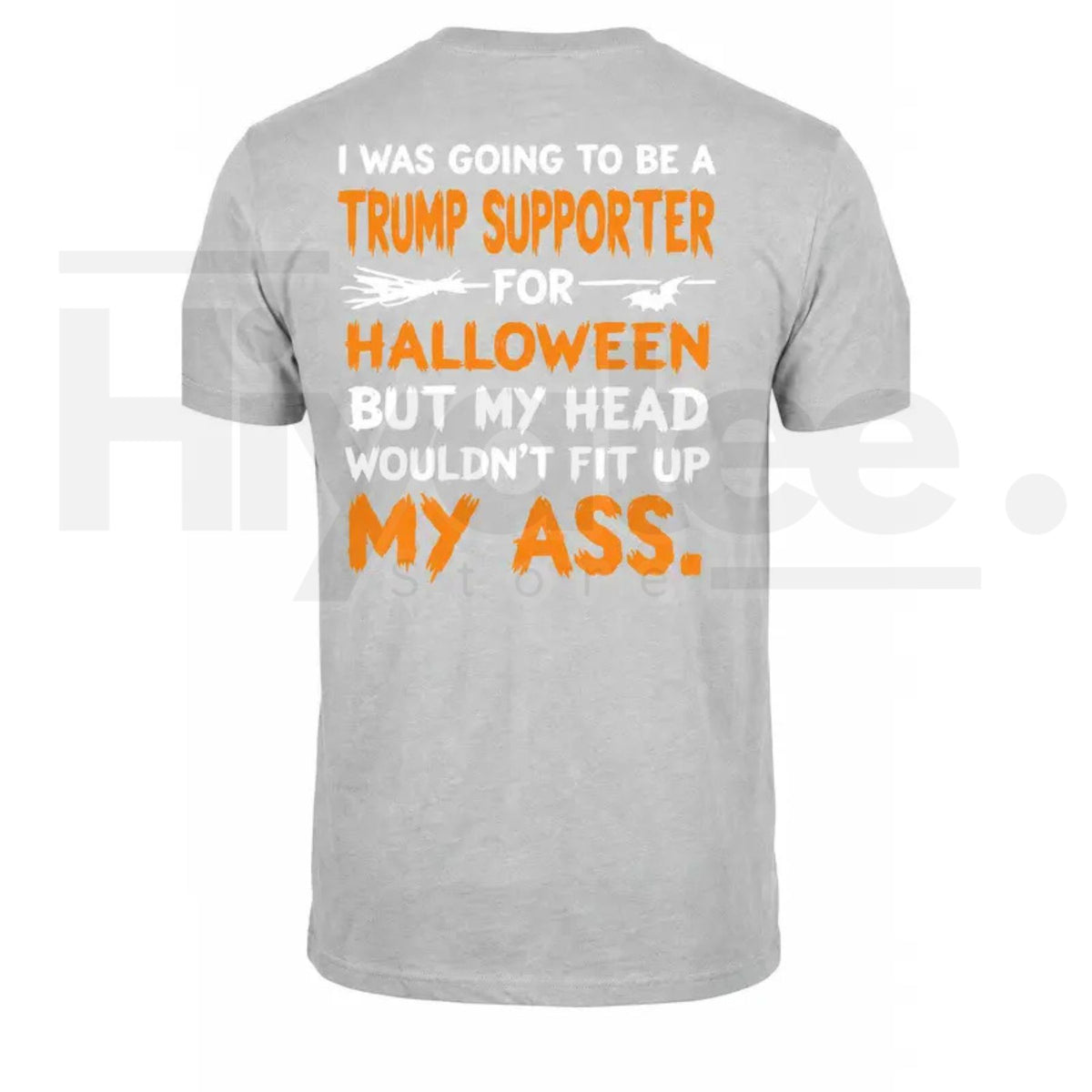 Men's Halloween Political Quote T-Shirt – Back Print Bat Spooky Novelty Tee