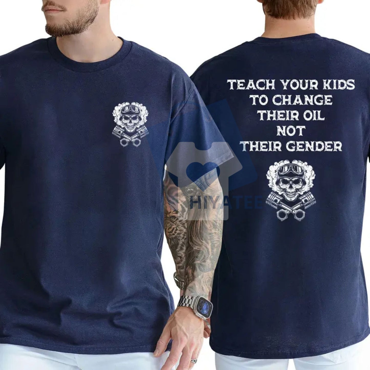 Teach Your Kids To Change Their Oil Not Their Gender Shirt – Bold Statement Graphic Tee, Casual Cotton T-Shirt for Men & Women