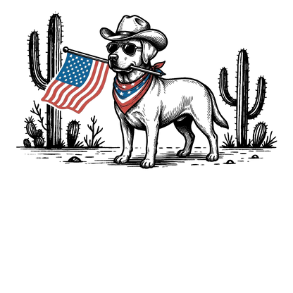 Comfort Colors® Patriotic Western Cowboy Dog Shirt – 4th of July USA Flag Dog Lover Tee