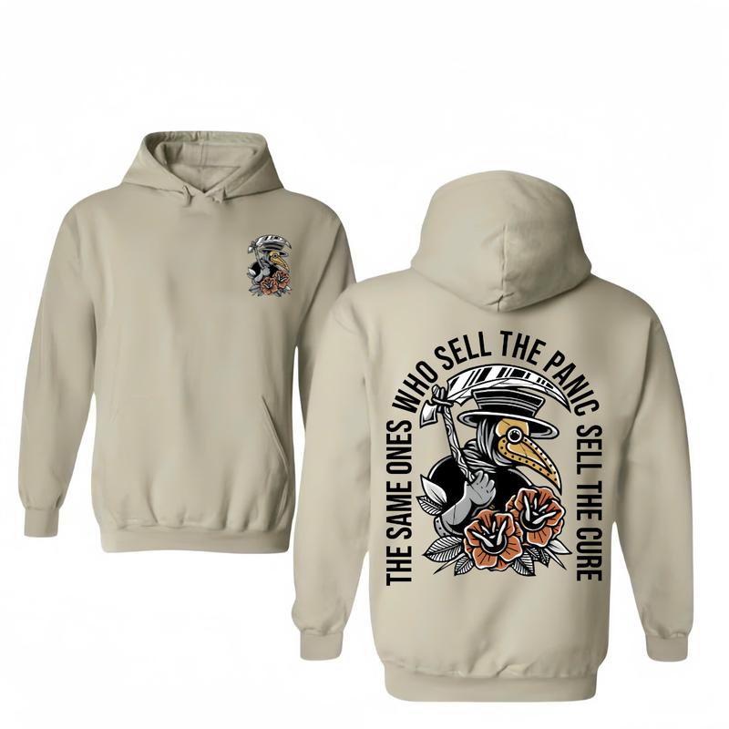 The Same Ones Who Sell The Panic Sell The Hoodie Unique Design with Double Side Hoodie Vintage Style Unisex Hoodie, Vintage for Men and Women