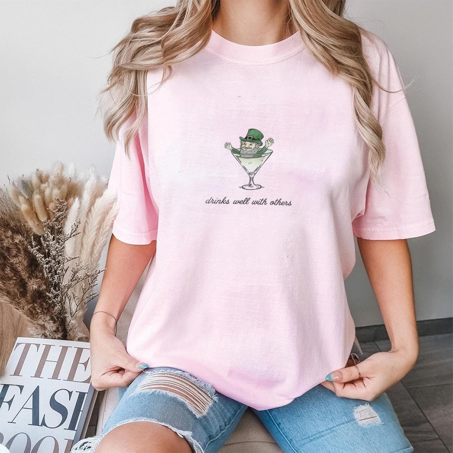 St. Patrick's Day Tee for Women – Leprechaun Martini Cocktail, Funny St. Patty’s Day Shirt