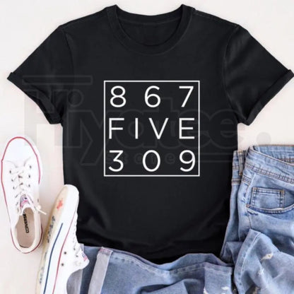 "867-5309 Jenny" Retro 80's – Funny Tommy Tutone Music Lover Graphic - Hiyatee