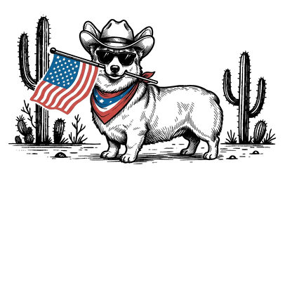 Comfort Colors® Patriotic Western Cowboy Dog Shirt – 4th of July USA Flag Dog Lover Tee