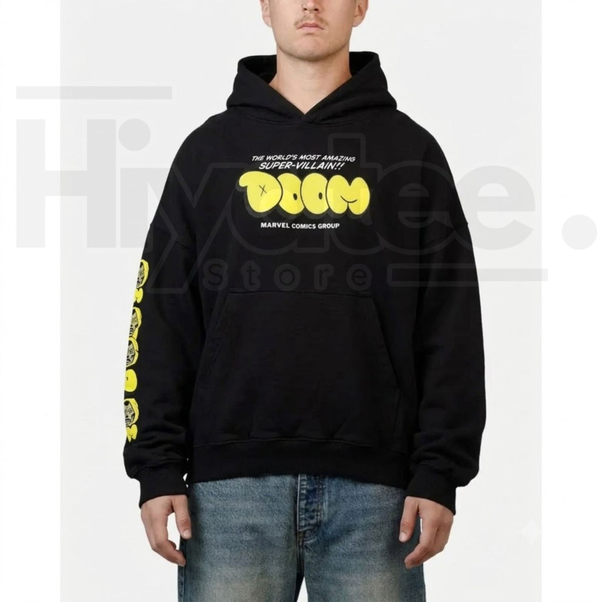 73Studio Marvel Fantastic Four Doctor Doom Villain Premium Hoodie – Vintage Comic Graphic Pullover