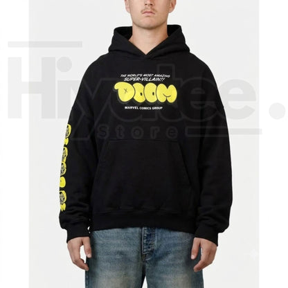 73Studio Marvel Fantastic Four Doctor Doom Villain Premium Hoodie – Vintage Comic Graphic Pullover