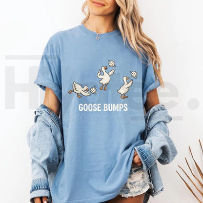 Volleyball Shirt Funny Goose Player Tee Cute Sports Pun Comfort Colors Top