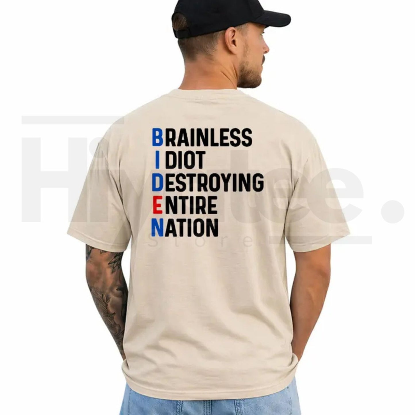 Political Humor Graphic T-Shirt – Sarcastic Daily Casual Cotton Menswear Tee